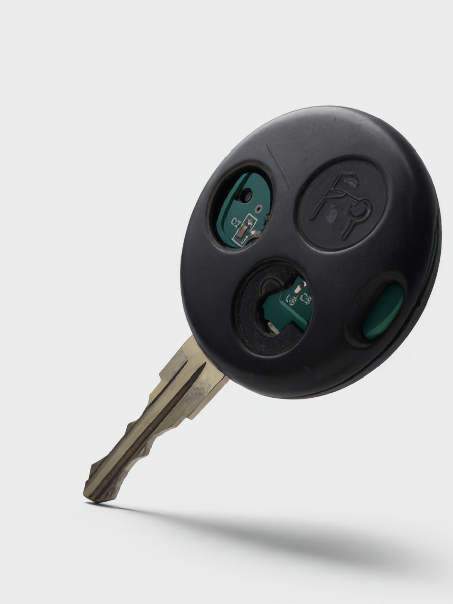 Chiave Smart usurata, prima della riparazione